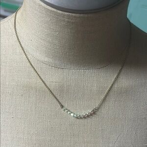 Victoria Lynn Elegant Gold Necklace‎ w beaded bar